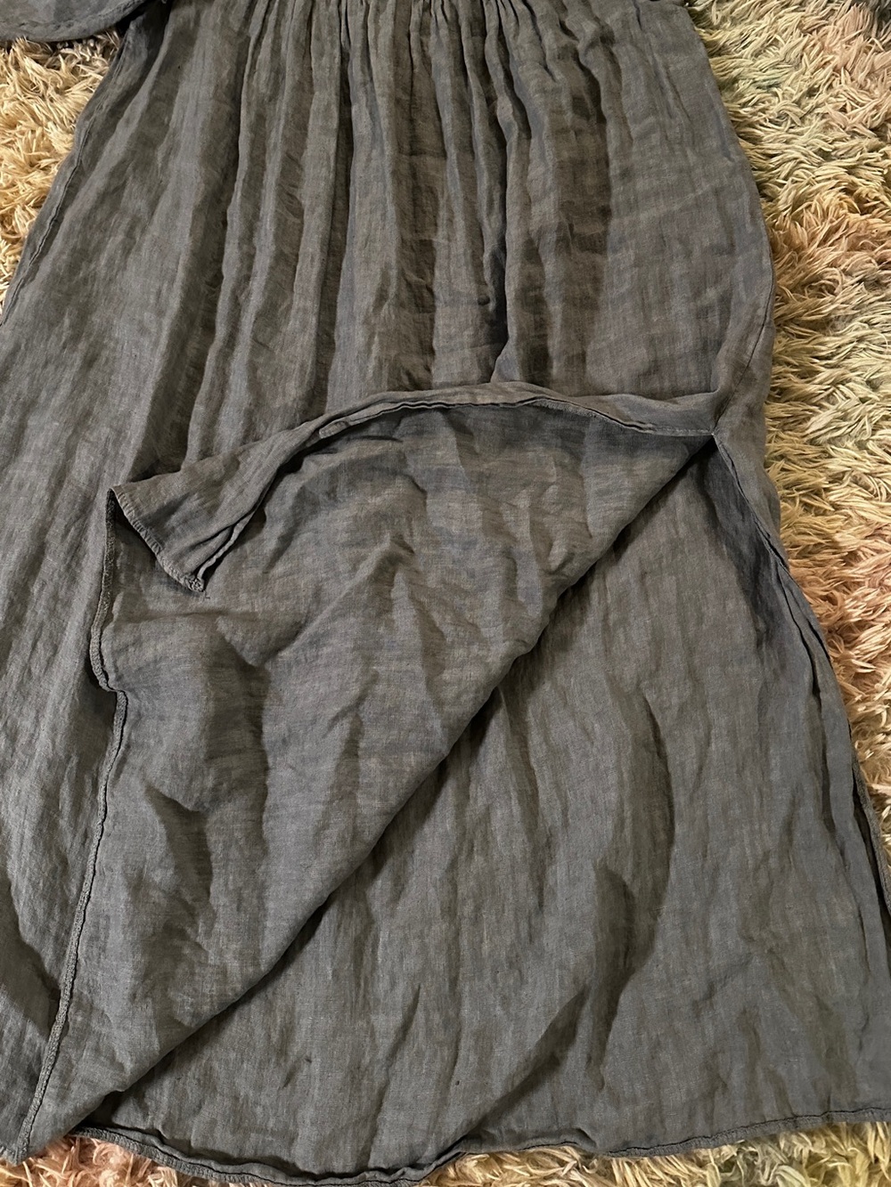 New Beachwood The Bonita Maxi Linen Dress in Yoli Size M/L - Picture 4 of 9